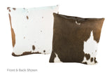 Chocolate Cowhide Pillow 20x20 #A52839 by Hudson Hides