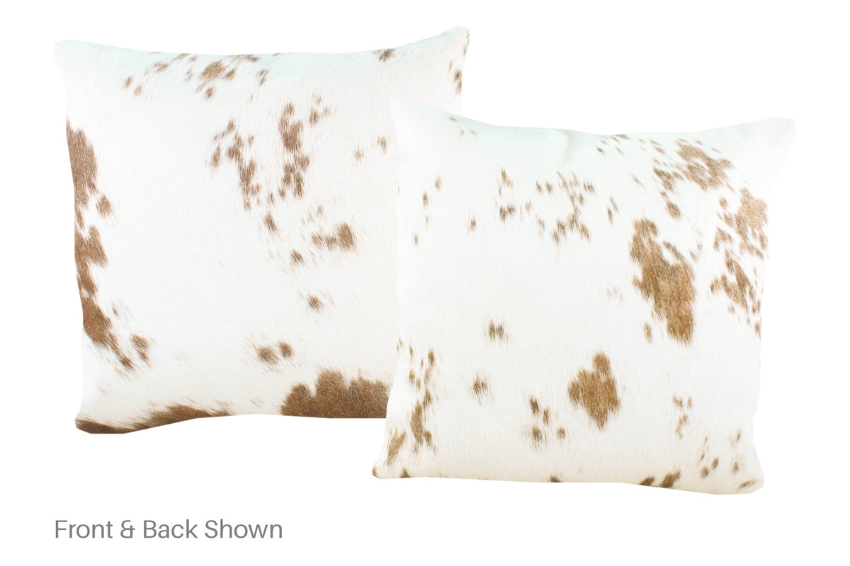 Salt and Pepper Brown Cowhide Pillow #A52840