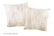 Beige and White Cowhide Pillow 20x20 #A52844 by Hudson Hides