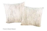 Beige and White Cowhide Pillow 20x20 #A52844 by Hudson Hides