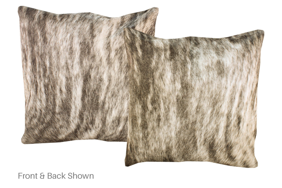 Light Brindle Cowhide Pillow #A52859