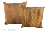 Light Brindle Cowhide Pillow 20x20 #A52863 by Hudson Hides