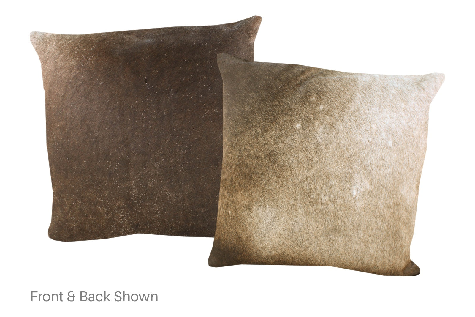 Salt and Pepper Brown Cowhide Pillow #A52875