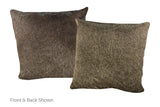 Grey with Beige Cowhide Pillow 20x20 #A52876 by Hudson Hides
