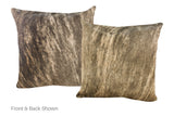 Light Brindle Cowhide Pillow 20x20 #A52905 by Hudson Hides