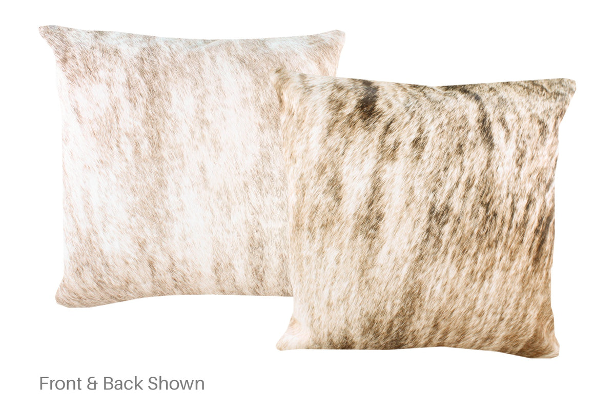 Light Brindle Cowhide Pillow #A52919