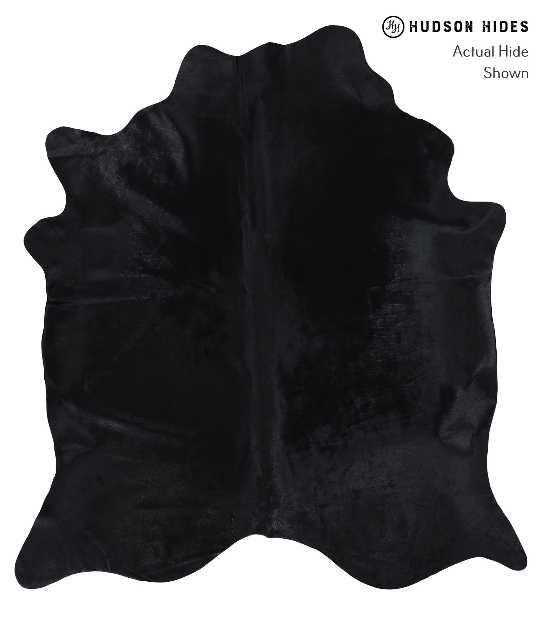 Solid Black Cowhide Rug #A5295