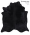 Solid Black X-Large Brazilian Cowhide Rug 6'10