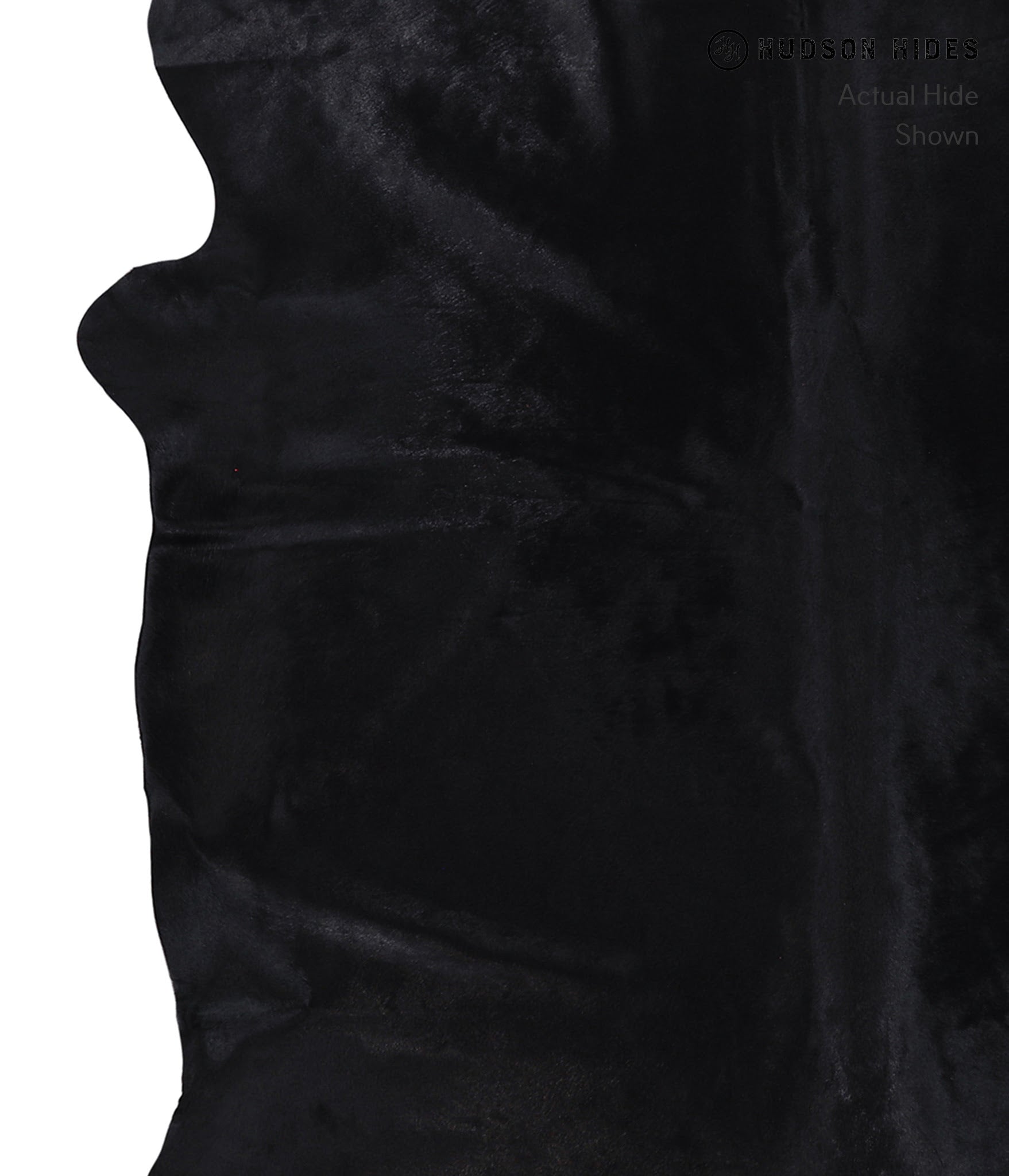 Solid Black Cowhide Rug #A5295