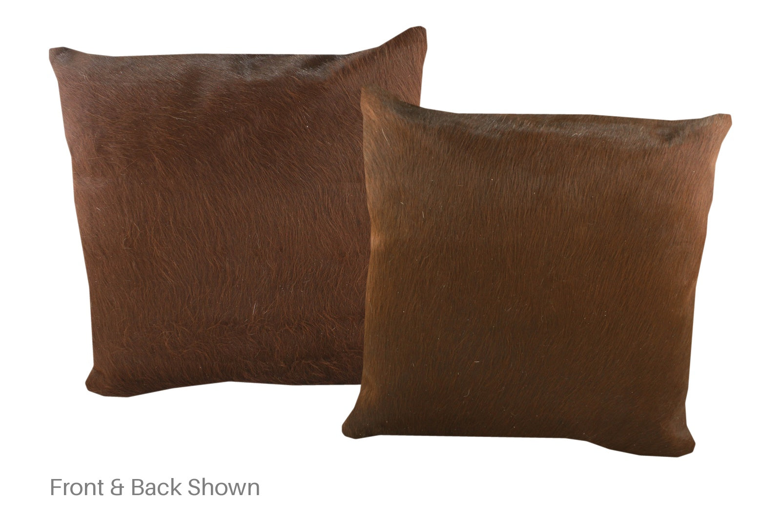 Solid Brown Cowhide Pillow #A52974