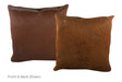 Solid Brown Cowhide Pillow 20x20 #A52975 by Hudson Hides