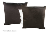 Black and White Cowhide Pillow 20x20 #A52984 by Hudson Hides