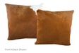 Solid Brown Cowhide Pillow 20x20 #A52989 by Hudson Hides