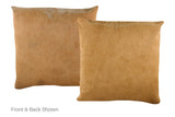 Solid Brown Cowhide Pillow 20x20 #A52990 by Hudson Hides