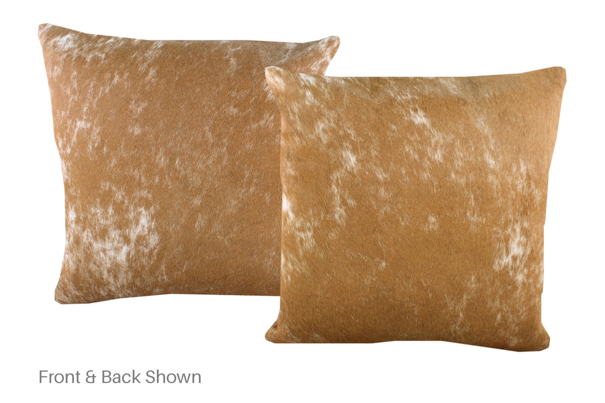 Salt and Pepper Brown Cowhide Pillow #A52991