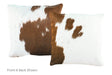 Brown and White Cowhide Pillow 20x20 #A52992 by Hudson Hides