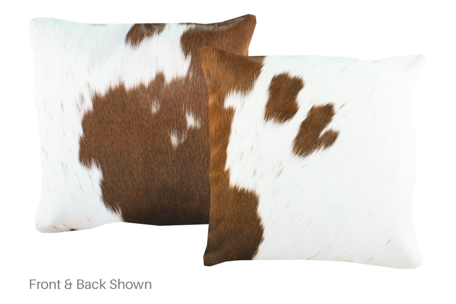 Brown and White Cowhide Pillow #A52992