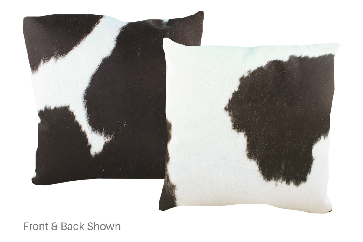 Black and White Cowhide Pillow #A52993