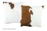 Brown and White Cowhide Pillow 20x20 #A52994 by Hudson Hides