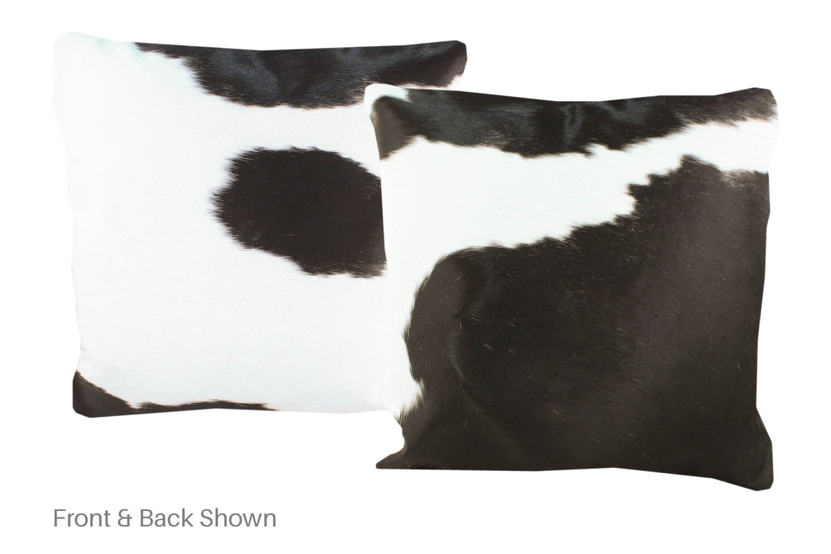 Black and White Cowhide Pillow #A52995