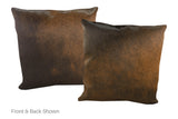 Chocolate Cowhide Pillow 20x20 #A53003 by Hudson Hides