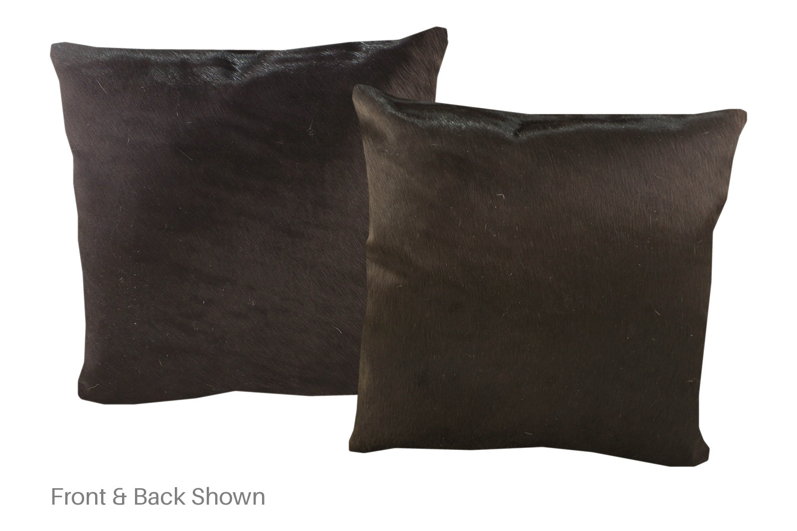 Solid Black Cowhide Pillow #A53006