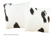 Black and White Cowhide Pillow 20x20 #A53010 by Hudson Hides