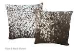 Salt and Pepper Brown Cowhide Pillow 20x20 #A53012 by Hudson Hides