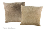 Grey with Beige Cowhide Pillow 20x20 #A53021 by Hudson Hides