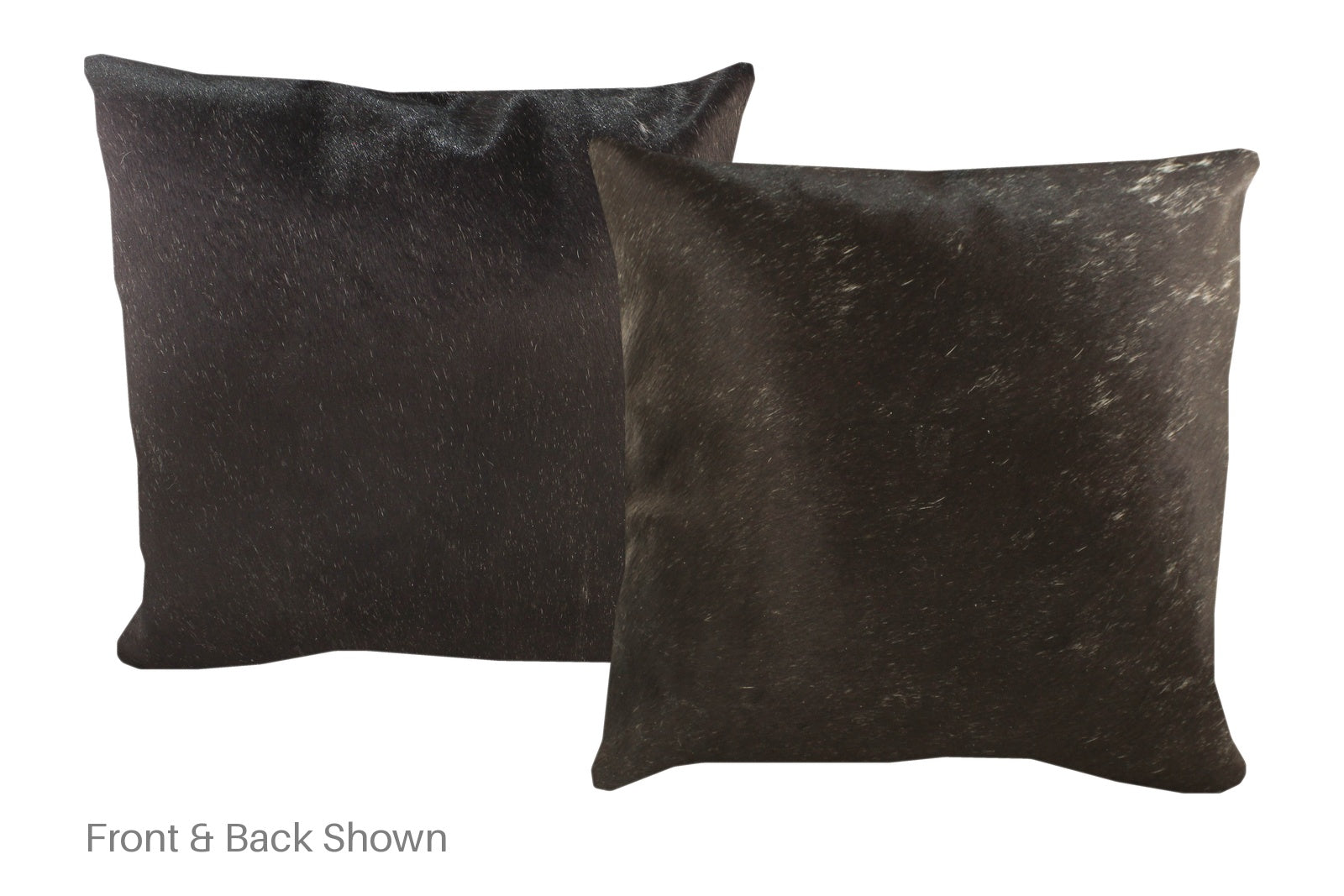 Solid Black Cowhide Pillow #A53028