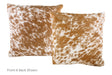 Salt and Pepper Brown Cowhide Pillow 20x20 #A53031 by Hudson Hides