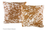 Salt and Pepper Brown Cowhide Pillow 20x20 #A53031 by Hudson Hides