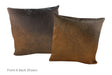 Brown with Red Cowhide Pillow 20x20 #A53036 by Hudson Hides