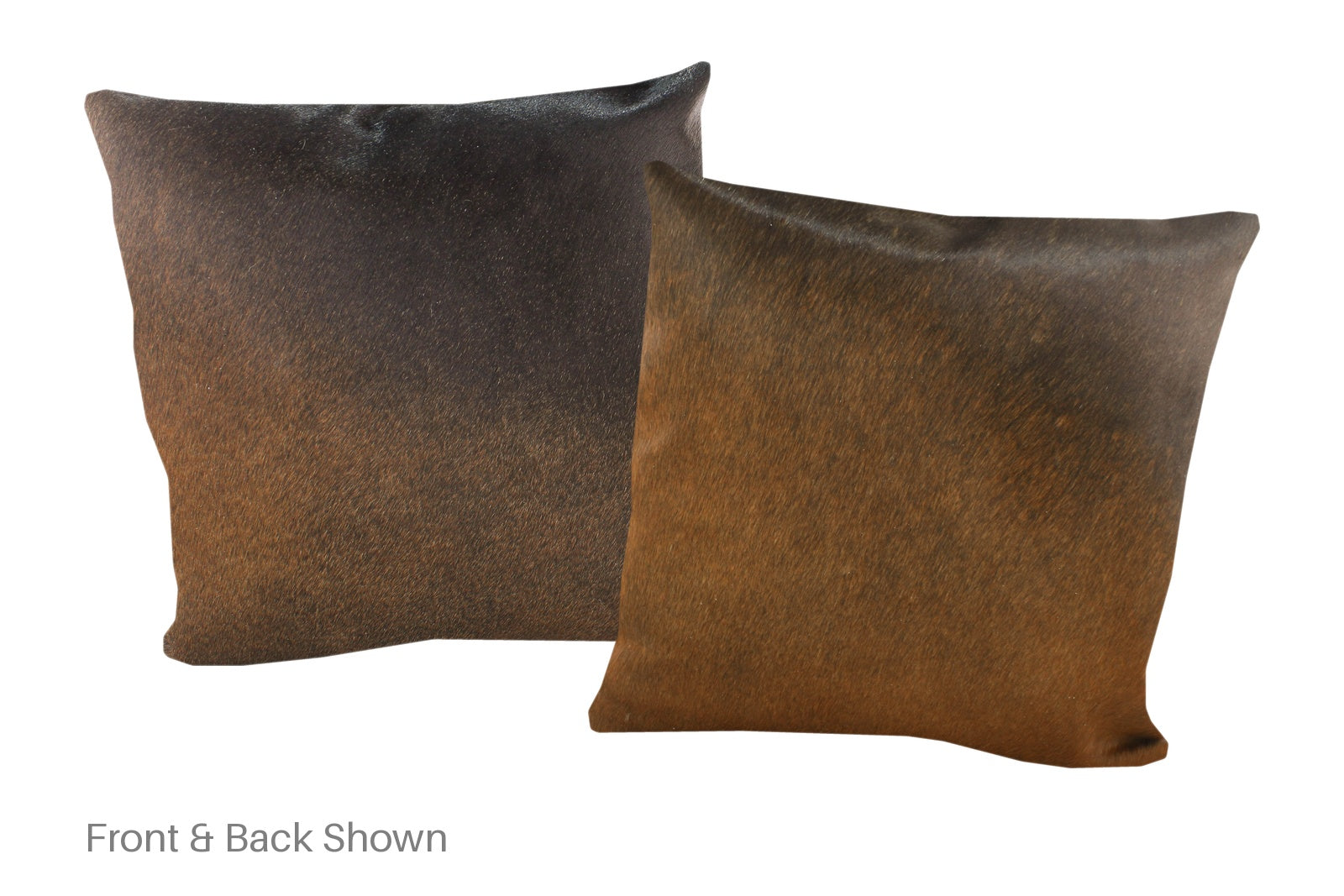 Brown with Red Cowhide Pillow #A53036