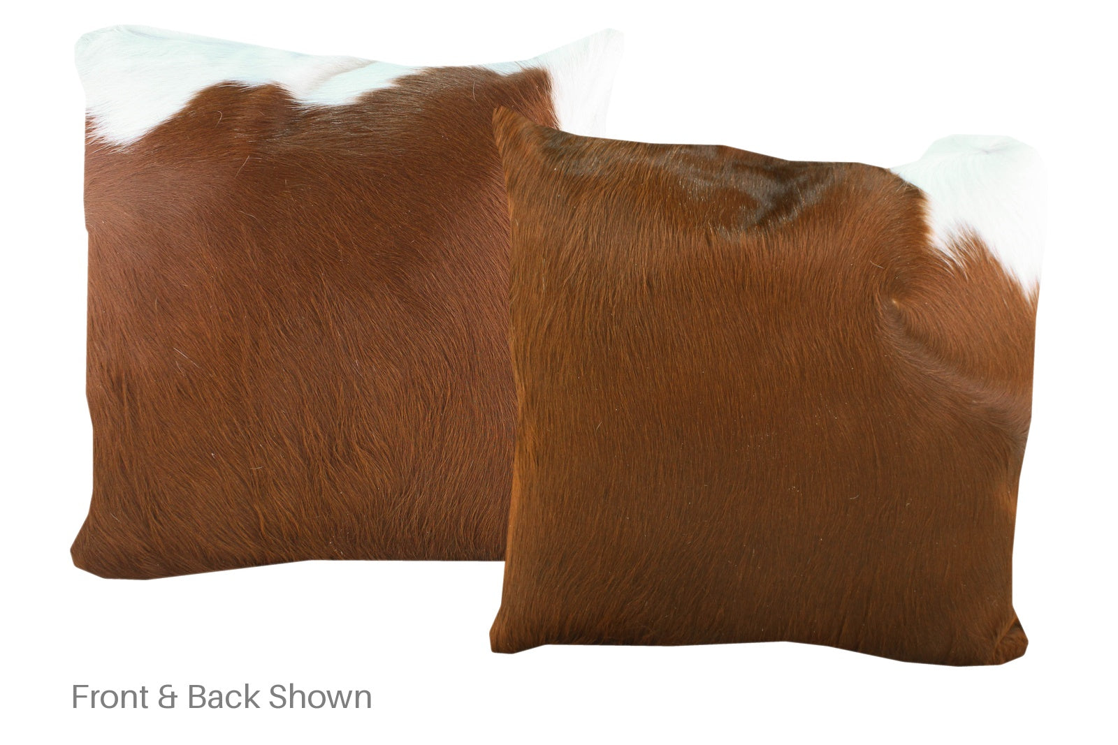 Brown and White Cowhide Pillow #A53037
