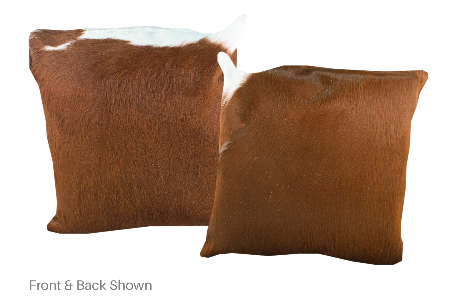 Brown and White Cowhide Pillow #A53045