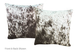 Salt and Pepper Black Cowhide Pillow 20x20 #A53046 by Hudson Hides