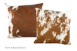 Brown and White Cowhide Pillow 20x20 #A53049 by Hudson Hides