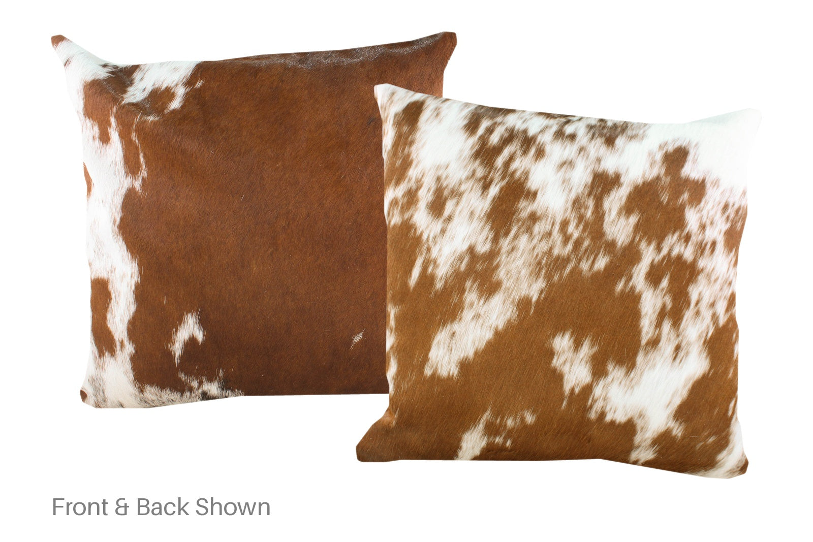 Brown and White Cowhide Pillow #A53049