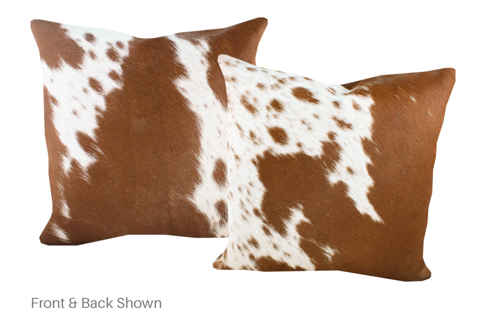 Brown and White Cowhide Pillow #A53051