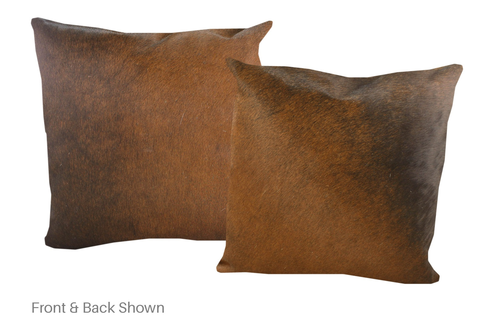 Brown with Red Cowhide Pillow #A53060