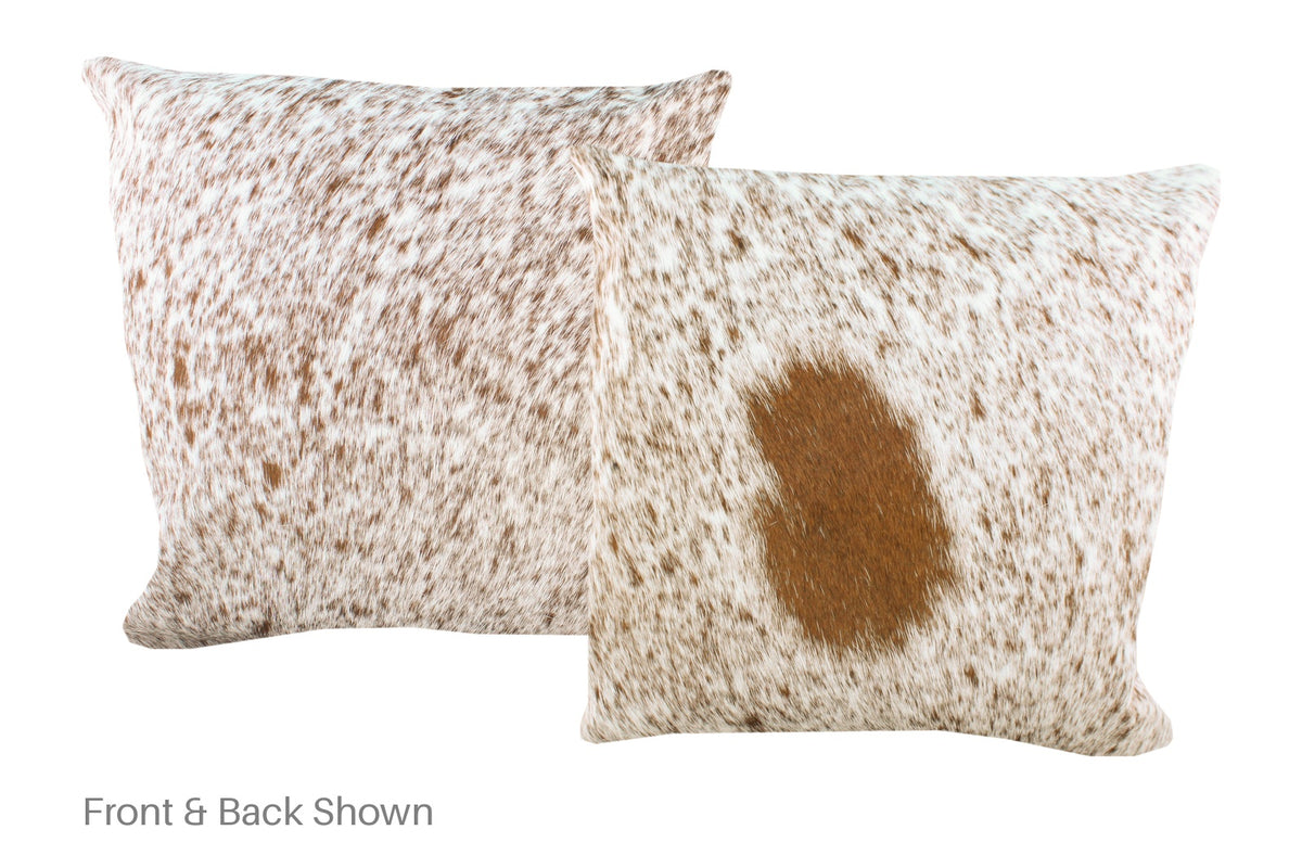 Salt and Pepper Brown Cowhide Pillow #A53062