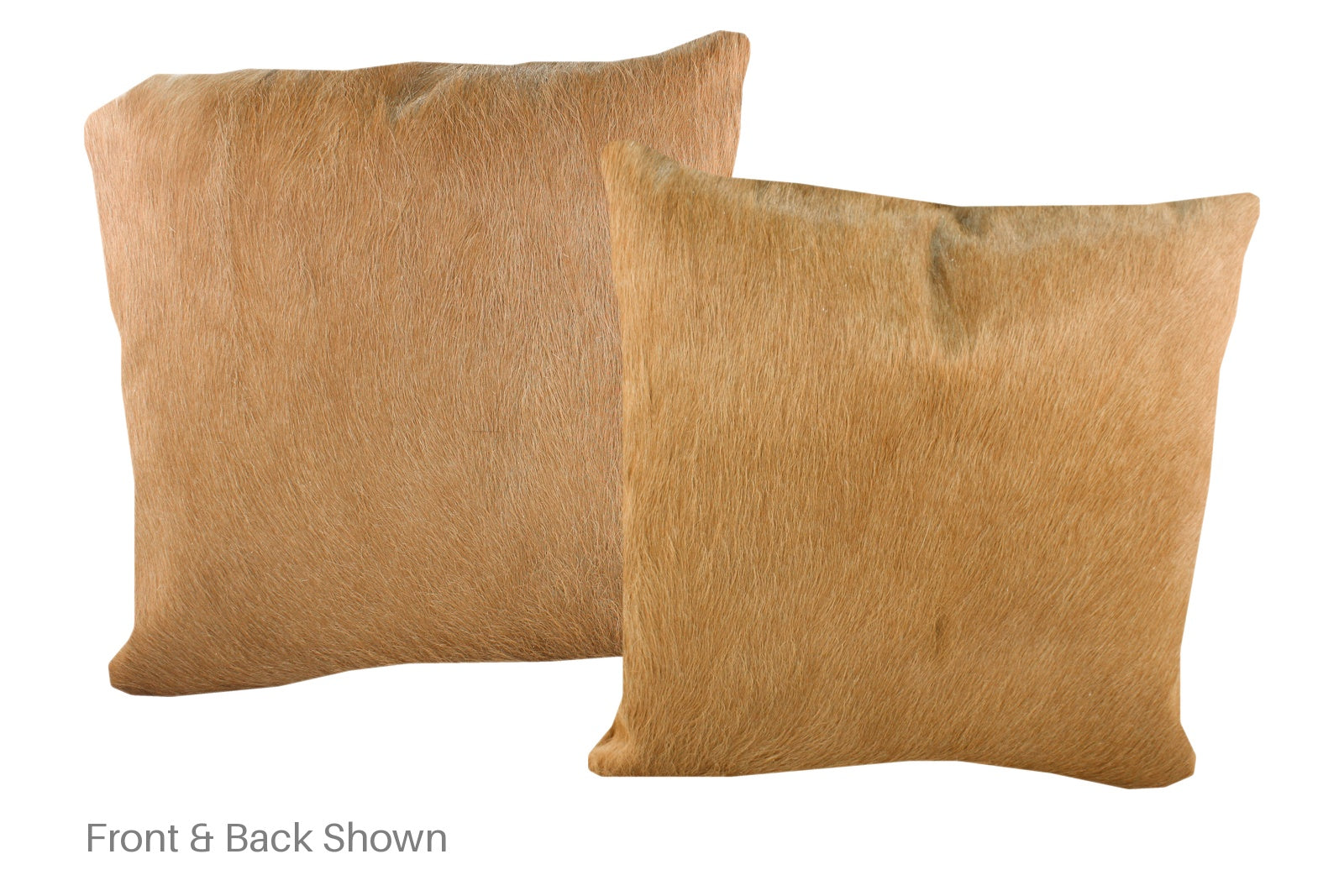 Solid Brown Cowhide Pillow #A53063