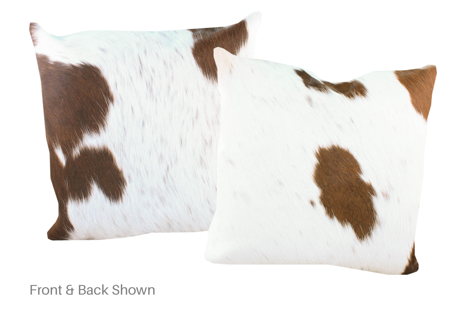 Brown and White Cowhide Pillow #A53064