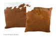 Brown and White Cowhide Pillow 20x20 #A53074 by Hudson Hides
