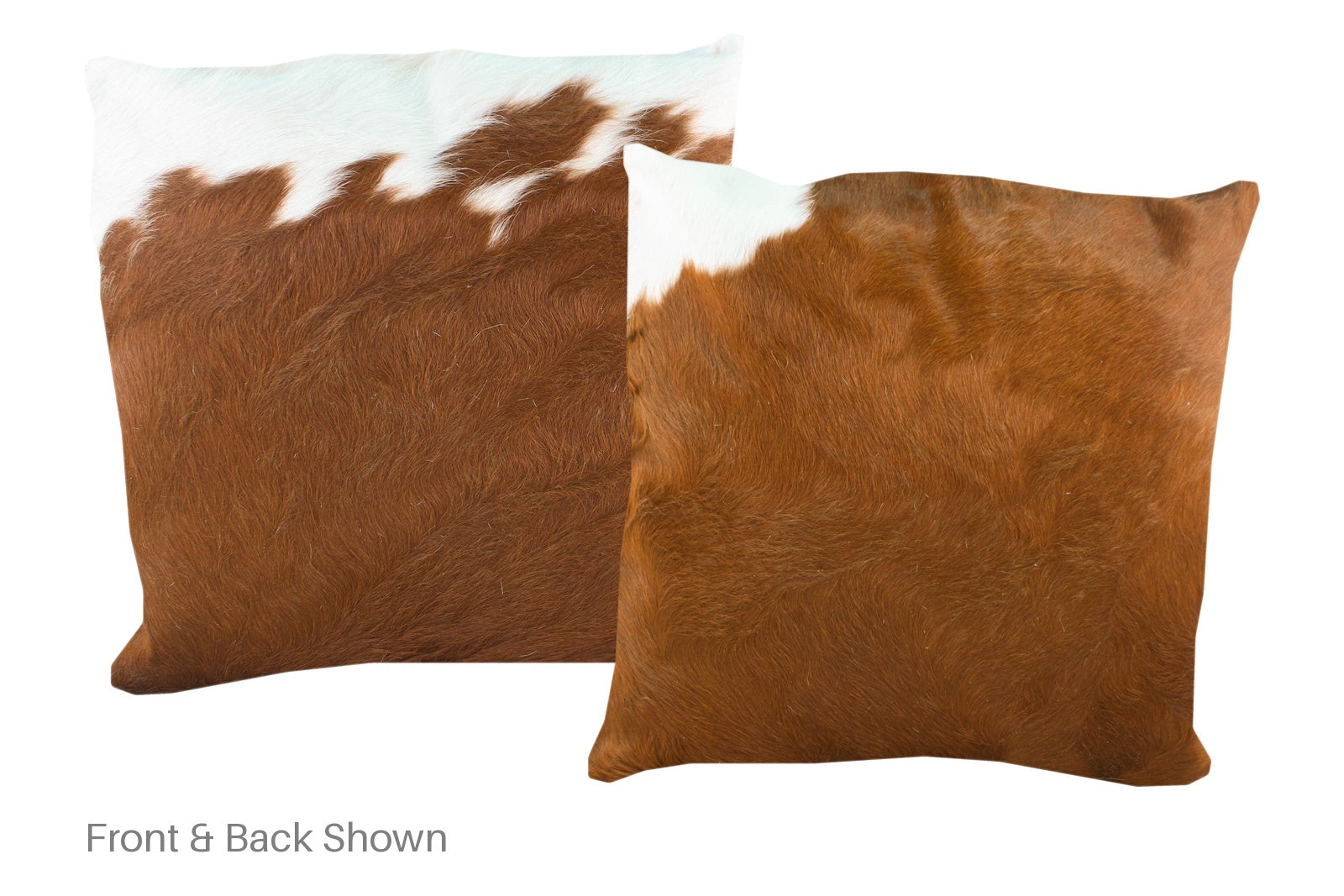 Brown and White Cowhide Pillow #A53074