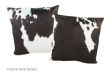 Black and White Cowhide Pillow 20x20 #A53081 by Hudson Hides