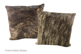 Dark Brindle Cowhide Pillow 20x20 #A53082 by Hudson Hides