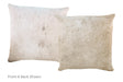 Grey with Beige Cowhide Pillow 20x20 #A53092 by Hudson Hides