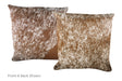 Salt and Pepper Brown Cowhide Pillow 20x20 #A53097 by Hudson Hides